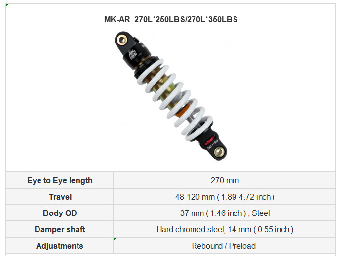 Noir- MK-AR 270 mm-250 livres