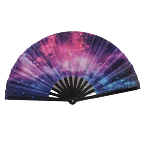畅销定制中国传统竹木丝布尼龙宣纸10英寸手持风扇手扇 - Product Image 4