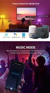 Alexa Tuya WIFIコントロールRGBスマートWifi照明電球ワイヤレスアプリコントロール調整可能A19 Led Blub - Product Image 6