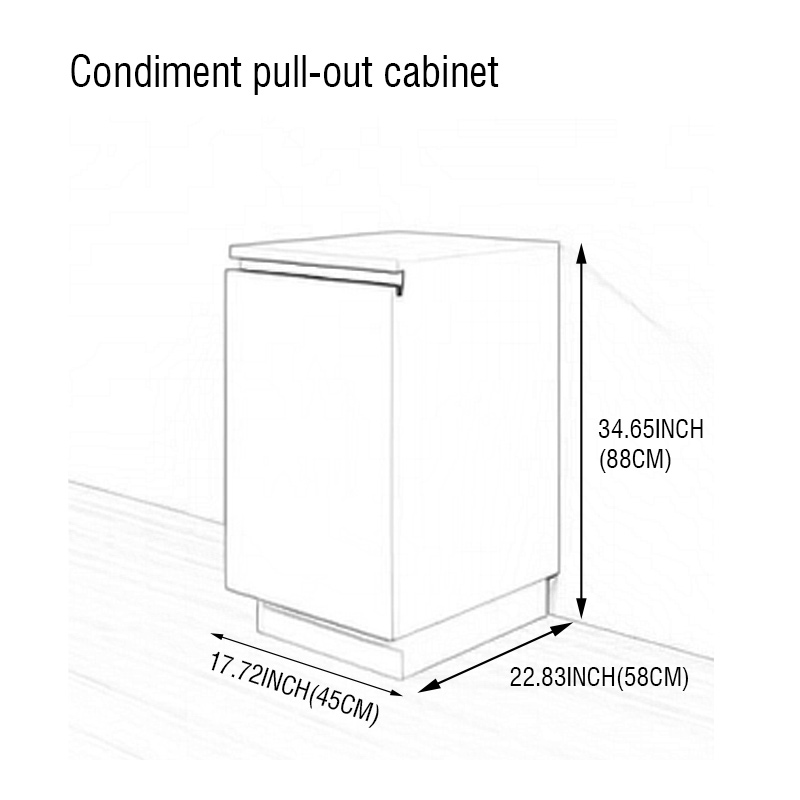 Meuble coulissant pour vaisselle et assiettes 45*88*58 cm