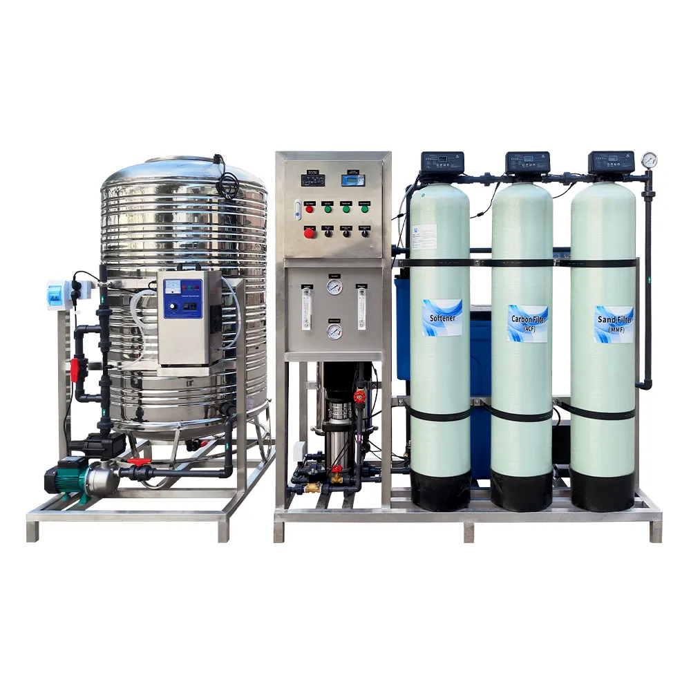 कुशल जल शोधन के लिए 500L क्षमता जल उपचार प्रणाली प्लस ओजोन प्रणाली औद्योगिक मशीनरी