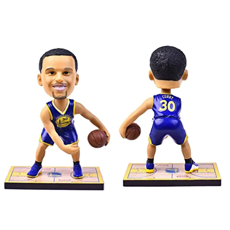 Personalizado NBA bobbleheads deportes fan colección recuerdo juguete figurita jugador de baloncesto coche salpicadero muñecas Steph Curry Bobble head
