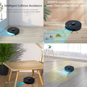 GEERLEPOL üretmektedir güçlü emiş Tuya App Robot vakum V8 2700pa robotlu süpürge maç Alexa Google ev ile - Product Image 3