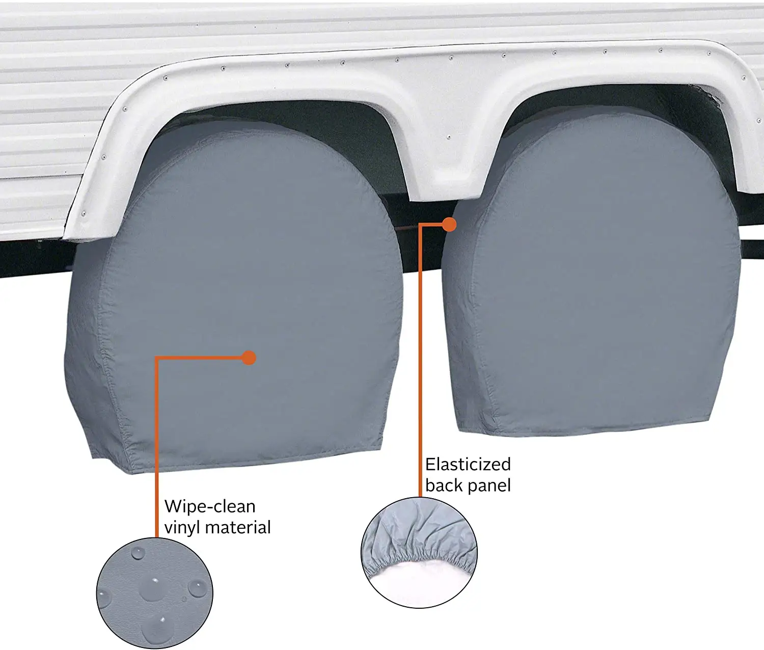 PVC et coton imperméable protection UV différentes tailles RV couverture de pneu imperméable RV couverture de roue
