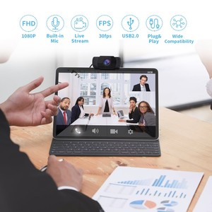 Full HD 1080P PC Webcam Video <strong>Call</strong> Chat C31 Compatible with All Kind APP No Drivers Needed USB Plug and Play