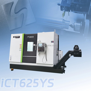 Controlador de Fanuc de máquina de torno de torneado CNC de cama inclinada iCT625YS para procesamiento de metales