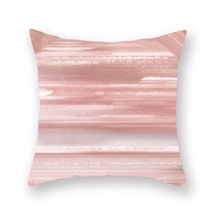 ins Nordic style rose gold pink peach skin velvet cushion cover geometric patchwork velvet cushion cover sofa seat cushion cover