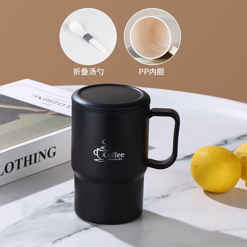 dark night black-plastic folding spoon