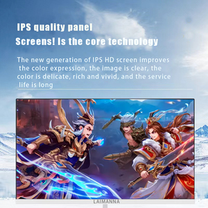 Monitor de computadora LCD plano con pantalla LED para oficina en casa de 21,5 pulgadas con entrada H-D-m-I y VGA para PC, uso de escritorio, tamaño pequeño básico
