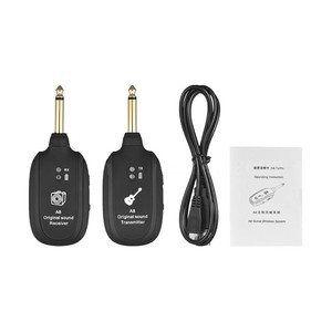 ワイヤレストランスミッション付きA8エレキギターピックアップシステムアイアンストリングとアンプを含むトランスミッターとレシーバー - Product Image 5