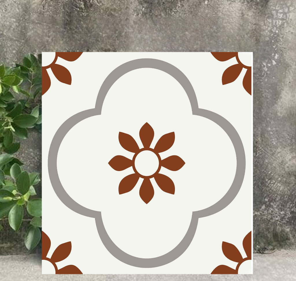 600x600 800x800 Marron Gris Vintage Floral