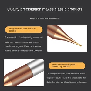 Micro-Diameter 55-Degree Tungsten Steel CNC Flat Bottom End Mill 4-Flute Milling <strong>Cutter</strong> Coating for Steel Custom ODM OEM Support - Product Image 3