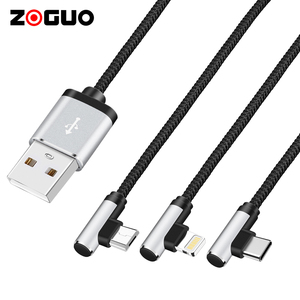 Di alta qualità 3 in 1 telefono cellulare di ricarica e cavo dati veloce Android tipo-C linea di caricabatterie per Apple Computer uso - Product Image 4