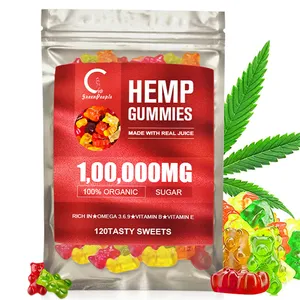 Hot Sale 1000000Mg Relieve Stress Private Label Hemp Gummies Vitamin Wholesale