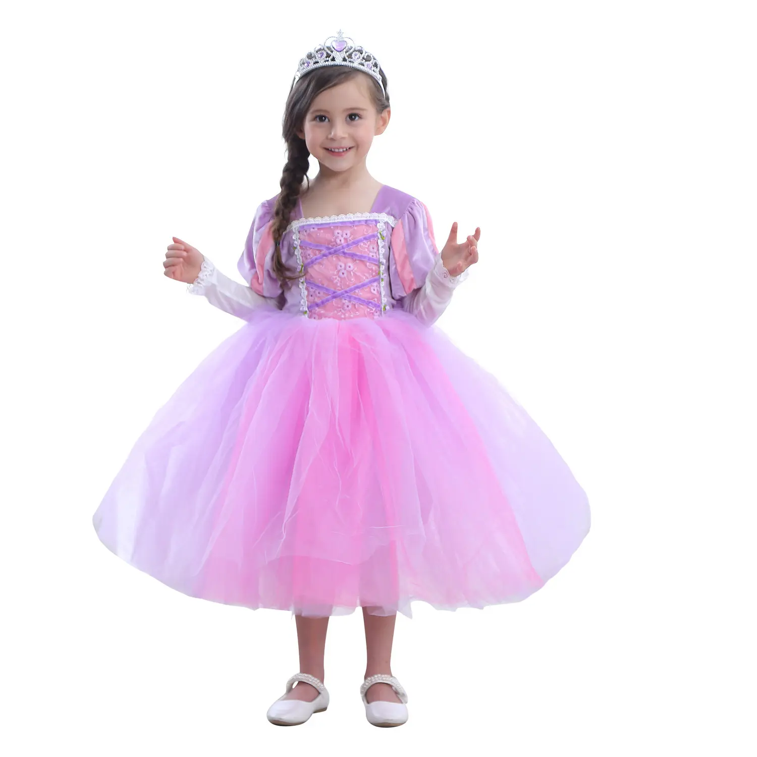 Q187 bambini Costume di Halloween maniche lunghe ultimo Design Puffy Girl Fancy Dress Costume vestiti