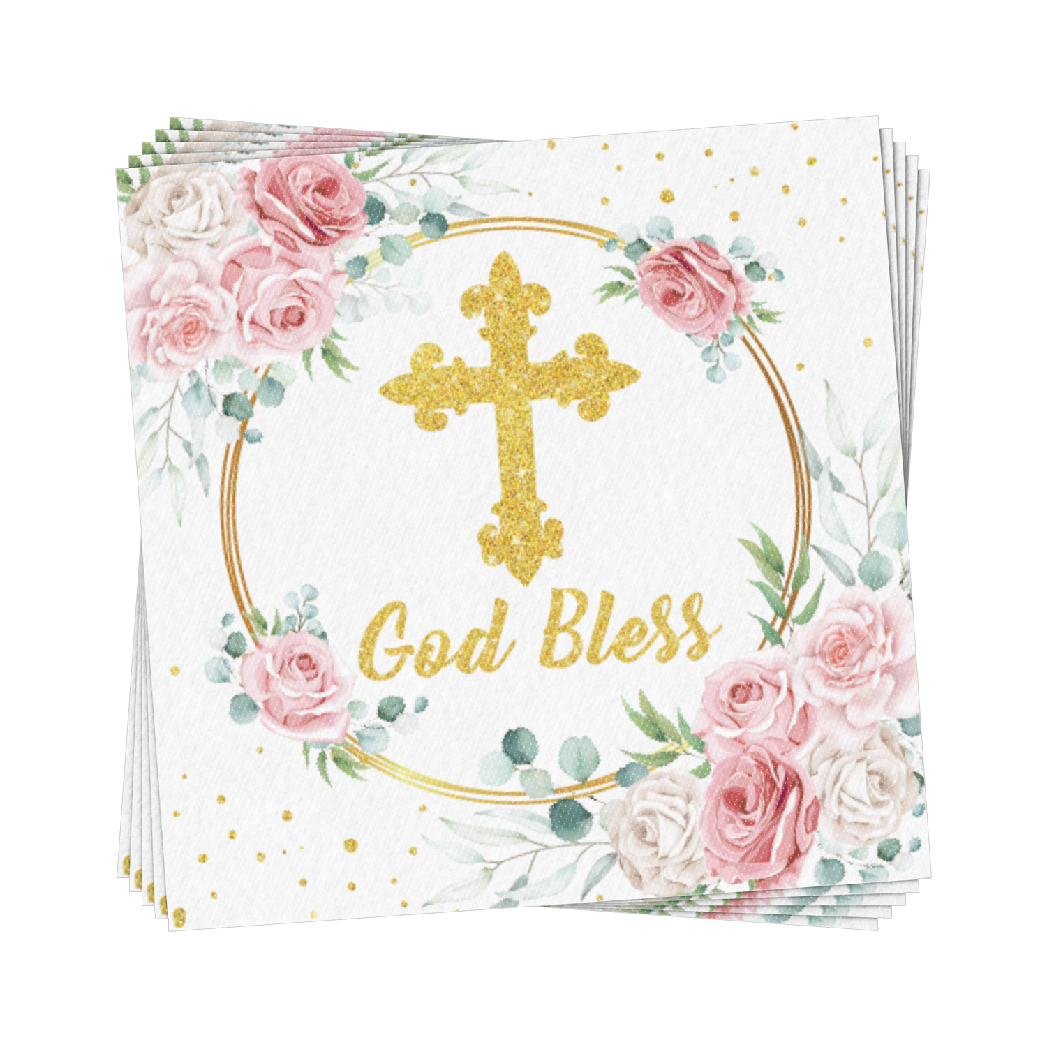 Rose: serviette * 10 pièces