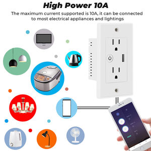 美国标准图亚电气墙壁插座和开关，带USB应用程序遥控AC100V-240V语音控制定时设置 - Product Image 2