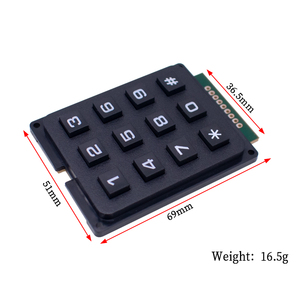 Il modulo per tastiera 3x4 Matrix per tastiera utilizza la chiave PIC AVR timbro Sml 3*4 tasti in plastica - Product Image 5
