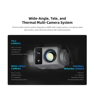FIMI X8T V640 fotoğraf İha üçlü-kamera Gimbal sistemi 640*480 termal kızılötesi <span class=keywords><strong>Lens</strong></span> RokLink 5.0 20Km Video iletim - Product Image 3