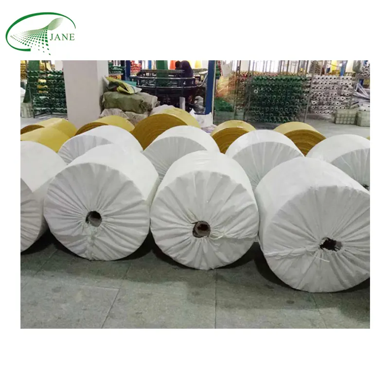 Produsen harga rendah Pp daur ulang gulungan kain tenun polos kain tenun Pp kain Tubular tas Jumbo kain geotekstil tas jinjing