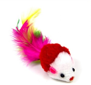 Ratón Sisal para gatos, juguetes con cola de pluma y hierba gatera para masticar y rascar, ratón interactivo para gatos, juguete hecho en China - Product Image 6