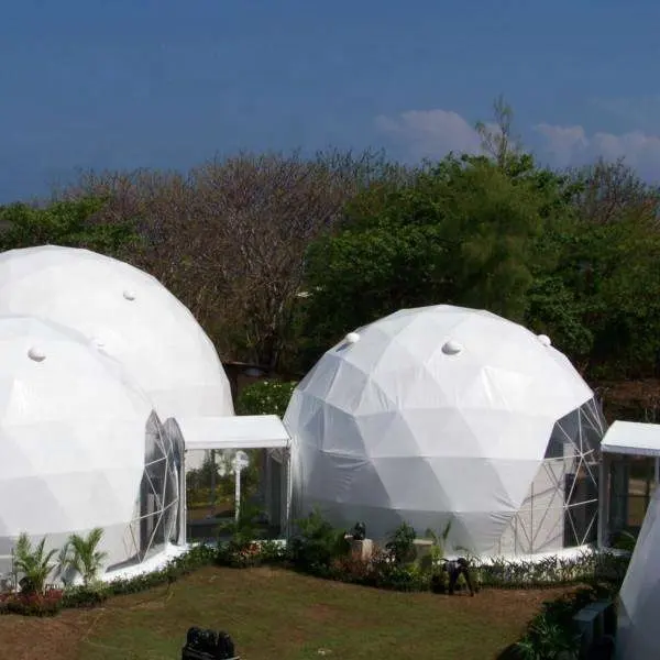 Muslimluxury dome house living hotel resort tende glamping con bagno cupola geodetica con struttura in acciaio personalizzata di tutte le dimensioni