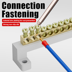 High Bridge Type <strong>Spring</strong> Copper <strong>Terminal</strong> Zero Ground Strip Brass Distribution Box Earth <strong>Terminal</strong> <strong>Block</strong> Zero <strong>Connection</strong> Made PC - Product Image 5
