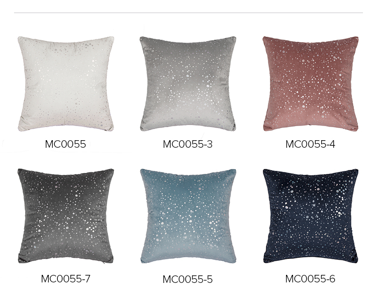 Monad Luxury Home Decor Shining Eco Friendly Foil Printed Plain GRS Velvet Throw Pillow Cushion Cover
