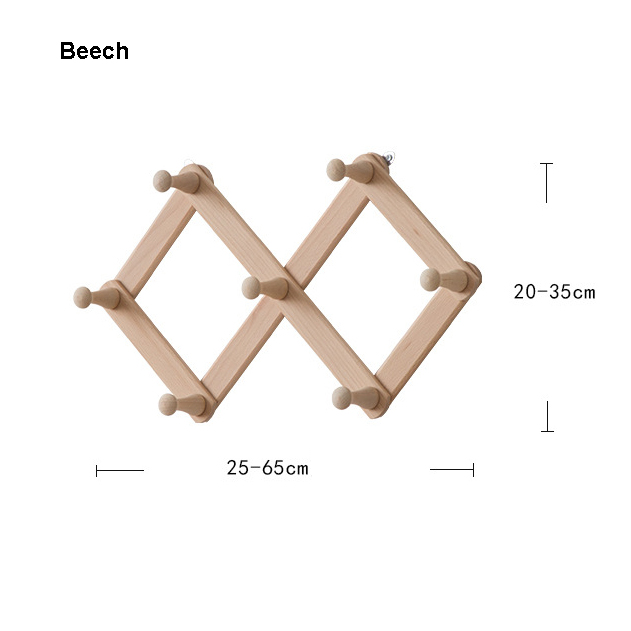 madera de haya 7 ganchos