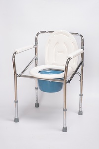 3-in-1スチール製折りたたみ式ベッドサイド便器、トイレ用便器チェアは高さ調節可能
