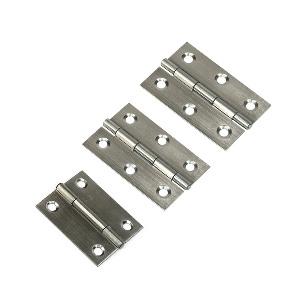 Bisagras de aluminio de acero inoxidable con agujeros para puerta, suministro métrico de fábrica de pulgadas