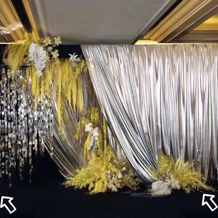 Streamer en tissu argenté 3x 2 m (épissage)