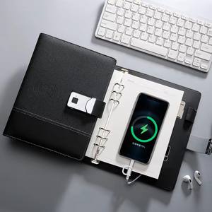 Aangepaste Multifunctionele Slimme Powerbank Elektronische <span class=keywords><strong>Notebook</strong></span> Usb Drive En Pen Geïsoleerde Fles Cadeau Set Met Draadloos Opladen - Product Image 1