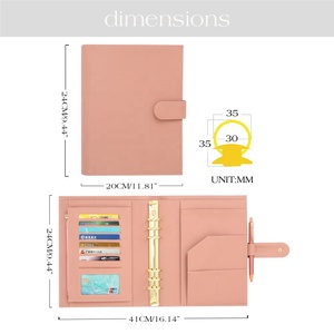 Hongbo Tốt Nhất Người Bán 24-Màu Mềm Da Chính Hãng 6-Vàng Vòng <span class=keywords><strong>A5</strong></span> Ngân Sách Chất Kết Dính Kế Hoạch Với Fly Leaf Có Sẵn Như Văn Phòng Quà Tặng - Product Image 4