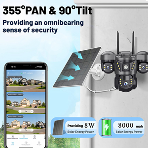 Peivso กล้อง V380 Pro พลังงานแสงอาทิตย์3เลนส์3หน้าจอ6MP กล้องเน็ตเวิร์ค VTS29-G พร้อมกล้อง4G สองทางเสียง - Product Image 5