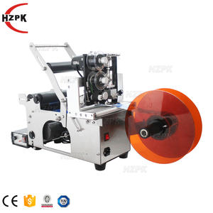 HZPK Halbautomat ische Etikett ier maschine für runde Flaschen Glasglas Manuelle Etikettenapplikator-Aufkleber etikettierung mit Datums codierung - Product Image 3