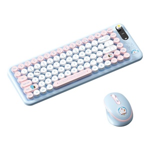 Doraemon J10 Mini Mechanical <strong>Keyboard</strong> <strong>Mouse</strong> Set Wireless Wired USB Cute Silent Design for Universal <strong>Computer</strong> Office Gaming <strong>Use</strong>