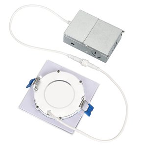 <strong>4</strong>-Inch 9-<strong>Watts</strong> 5CCT <strong>LED</strong> Square Flat Panel Ceiling Downlight 810LM Potlight with Round Cutout Panel Lights - Product Image 1