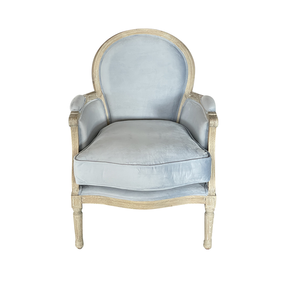 Velours Bleu / Fini Chêne Estompé