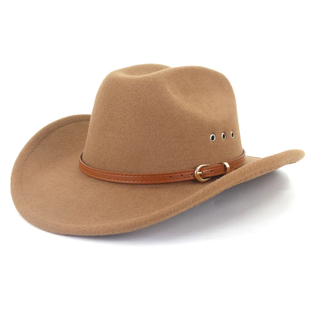 Nuevo personalizado cuadrado superior occidental vaquero Dacron sombrero de copa hombre lado Aire ojo transpirable sombreros de vaquero gorras