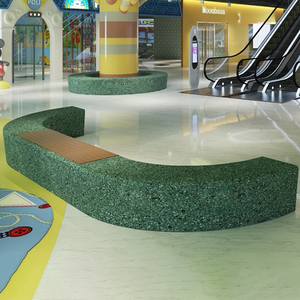 Painted plaza fittingartworkplicing curved design laminated style plaza fittingpark luxury hotel bench