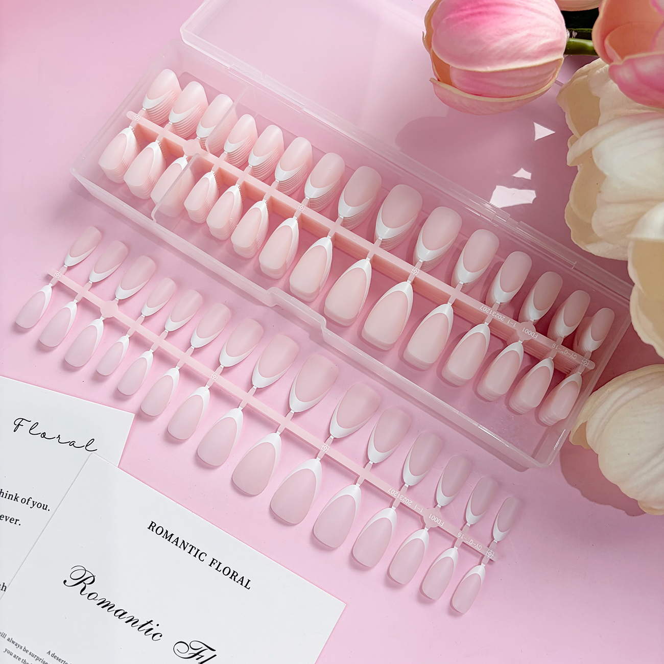 Milky Nude Matte Almond Nail Tips