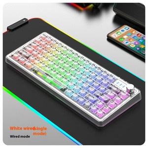Customized USB Interface <strong>Wireless</strong> <strong>Bluetooth</strong> Hot Plug Transparent Three Mode RGB Mechanical <strong>Keyboard</strong> for Notebook <strong>Computer</strong> - Product Image 6