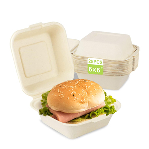 Cao Cấp Lớn Dùng Một Lần Takeaway Vỏ Sò Burger Hộp Mía Khoai Tây Chiên Bagasse Bánh Hamburger Vỏ Sò Hộp Cho Thực Phẩm - Product Image 4