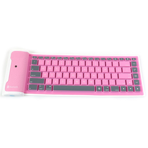 Teclado inalámbrico enrollable, accesorio plegable e impermeable, silencioso, de 87 teclas, Flexible, de silicona suave, para teléfono y tableta - Product Image 6