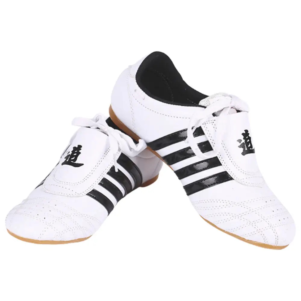 Zapatos de Taekwondo con cordones para niños y adultos, calzado deportivo con logotipo personalizado de Taekwondo