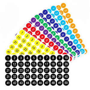 批发便宜的定制印刷圆形小小号不干胶乙烯基纸标签不干胶 - Product Image 1
