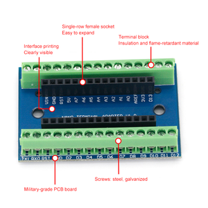 NANO V3.0 Controller Terminal Adapter Erweiterungs karte NANO IO Shield Einfache Verlängerung platte für Arduino AVR ATMEGA328P