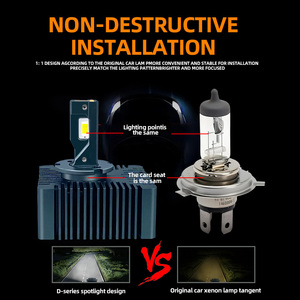 D5s siêu sáng 70W Led Đèn Pha cắm chơi với CANBUS OEM <span class=keywords><strong>xenon</strong></span> <span class=keywords><strong>HID</strong></span> thay thế đèn 6500K mát ánh sáng màu xanh cho 12V xe - Product Image 5