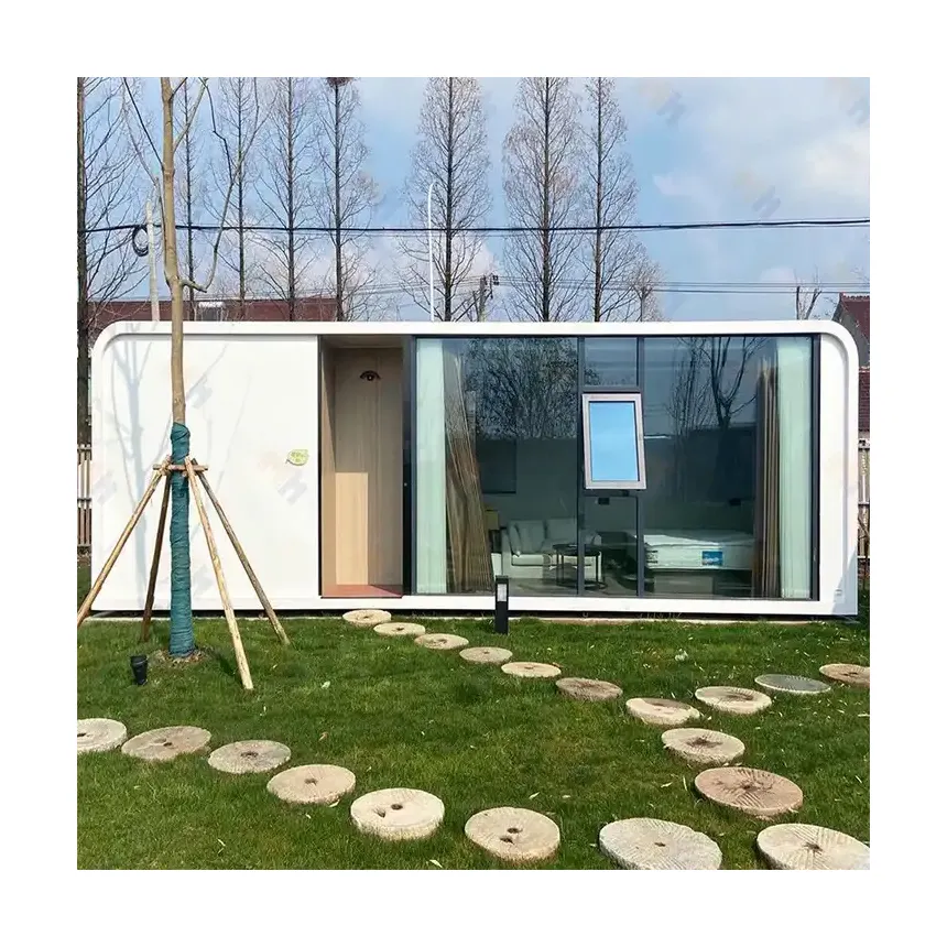 MH açık özelleştirilmiş ev 2 yatak odası özel evler prefabrik Apple pod ev kapsül kabin ev